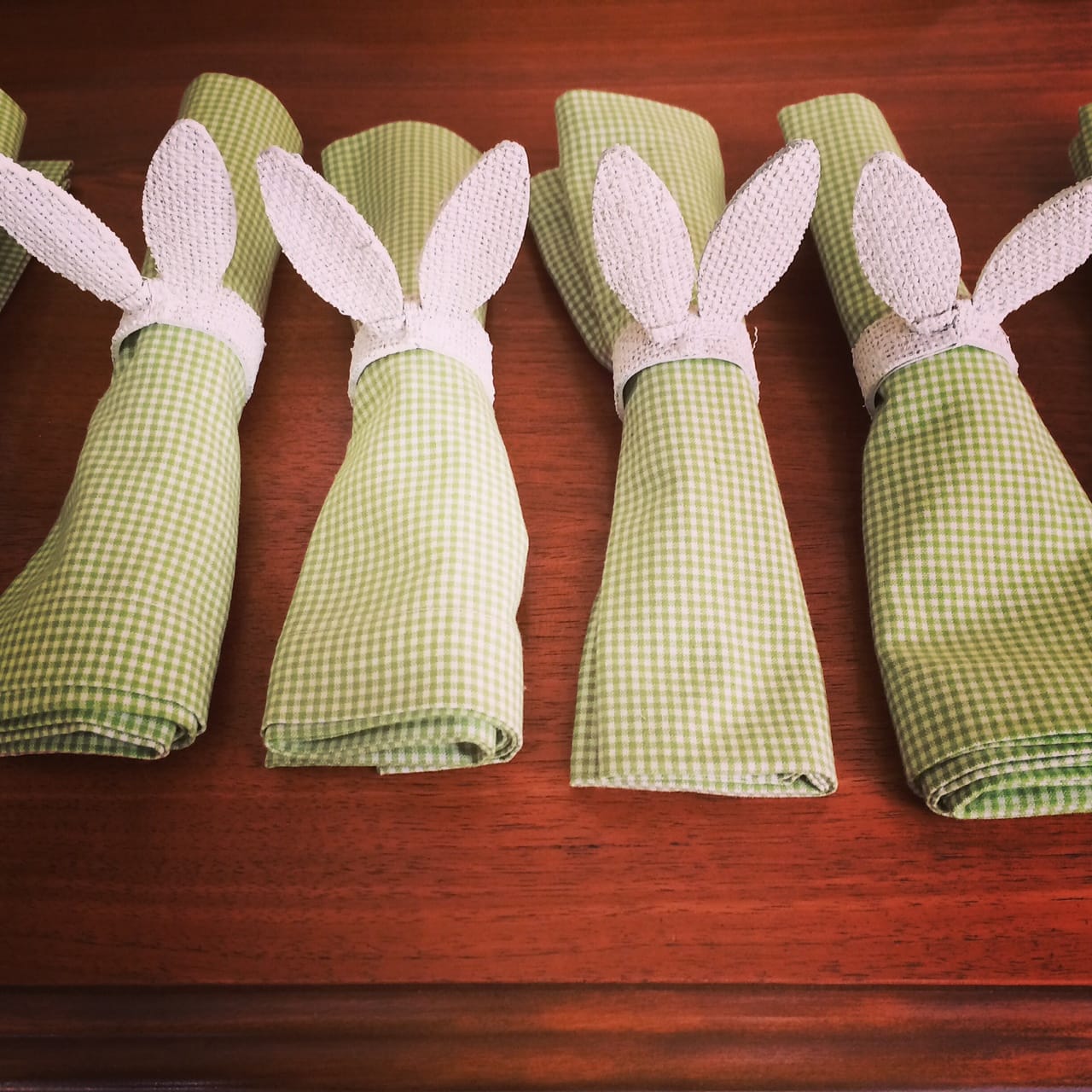 bunny ear napkin rings