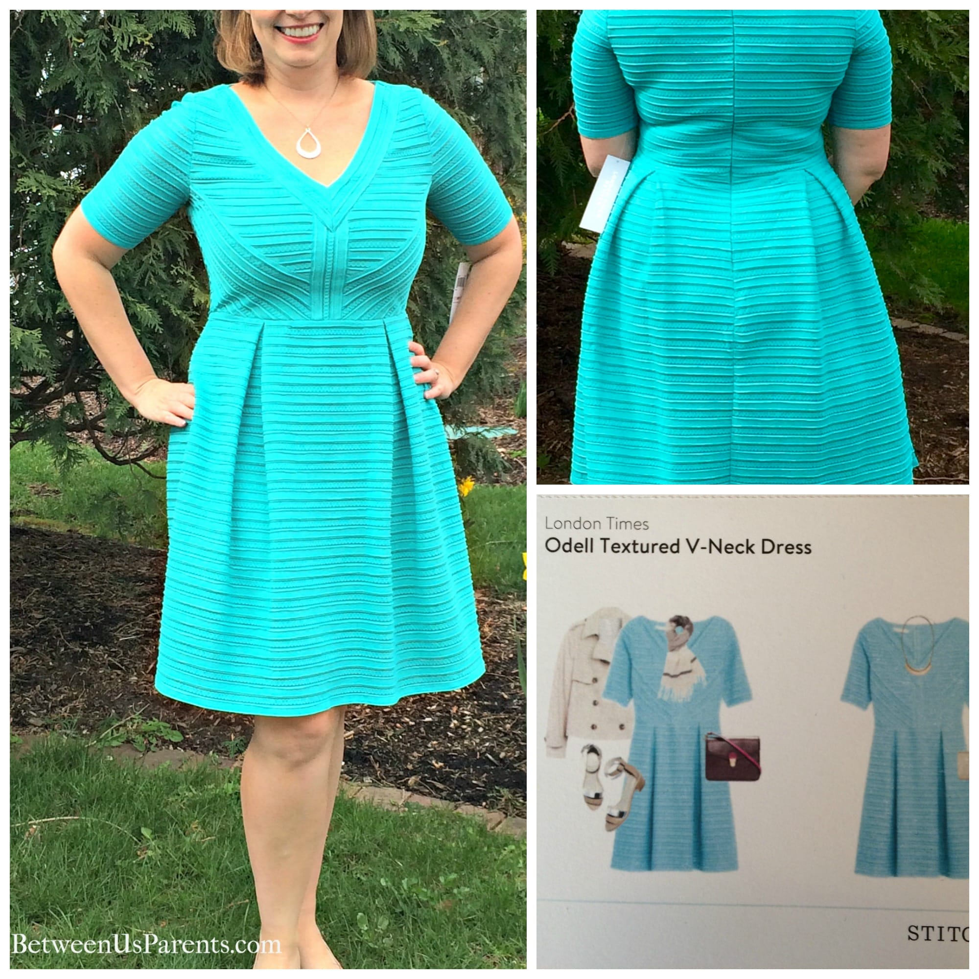 Odell Textured V-neck dress