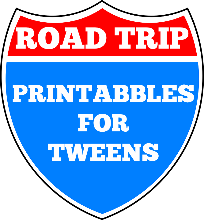 Road trip printables for tweens