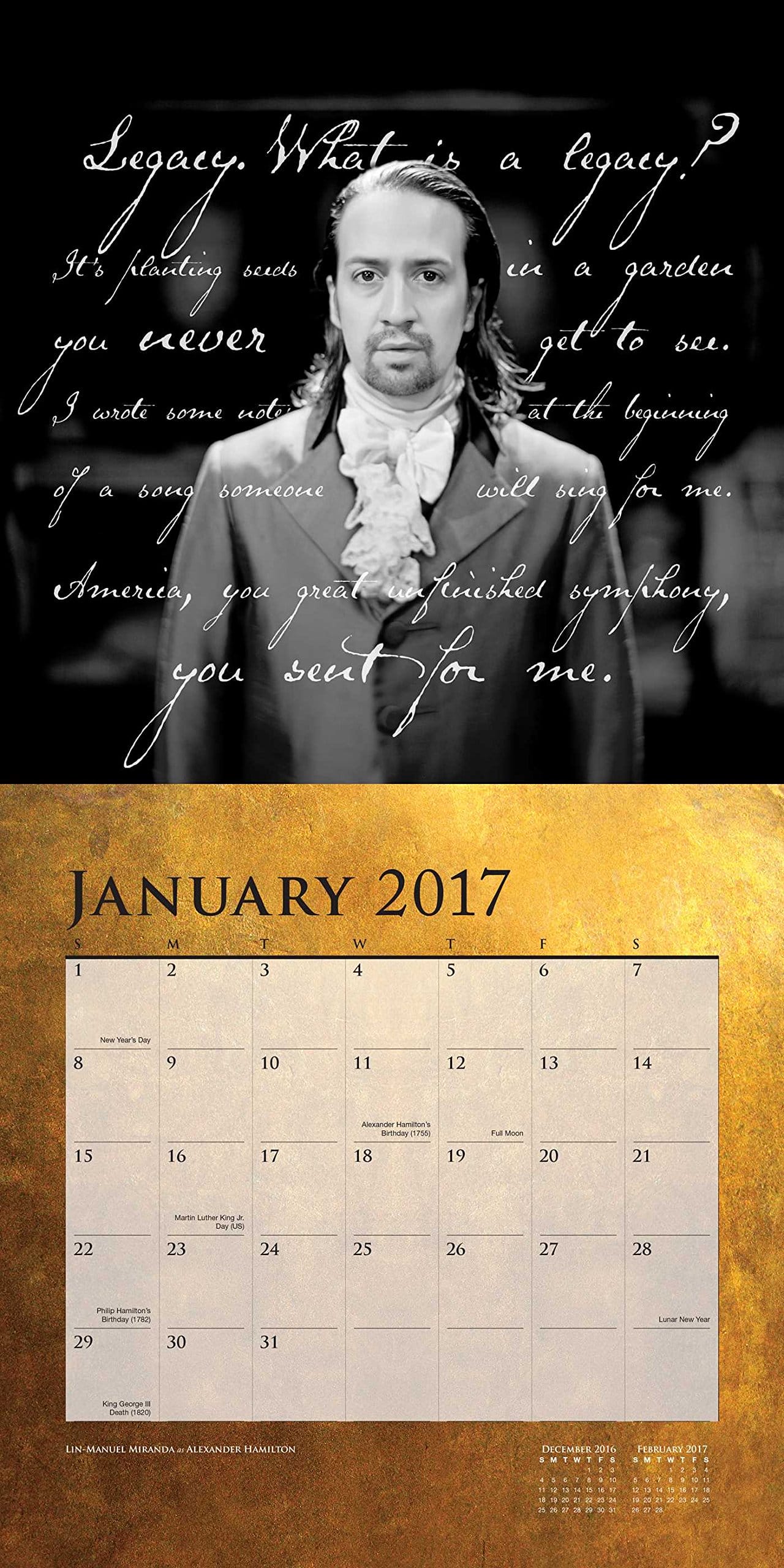 Hamilton Wall Calendar