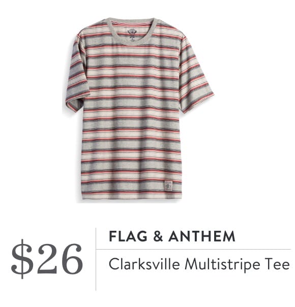 Clarksville Multistripe Tee