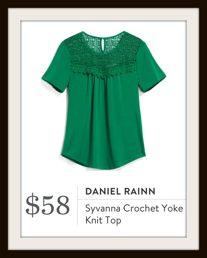 Stitch Fix Daniel Rainn Syvanna Crochet Yoke Knit Top